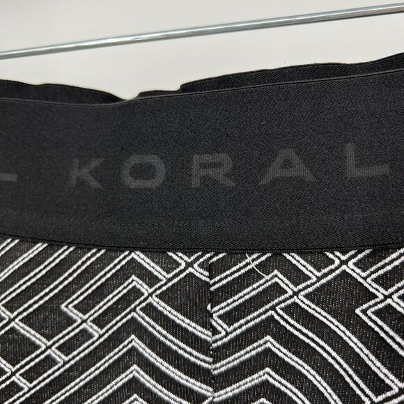 Koral textured pattern black & white leggings Small - Picture 2 of 13